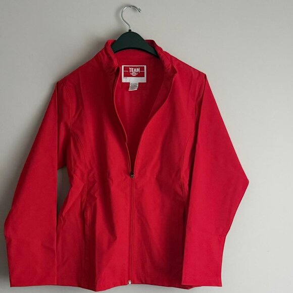 Team365 Women’s Leader Soft Shell Jacket – Red Full Zip Wind & Water Resistant - Picture 4 of 8